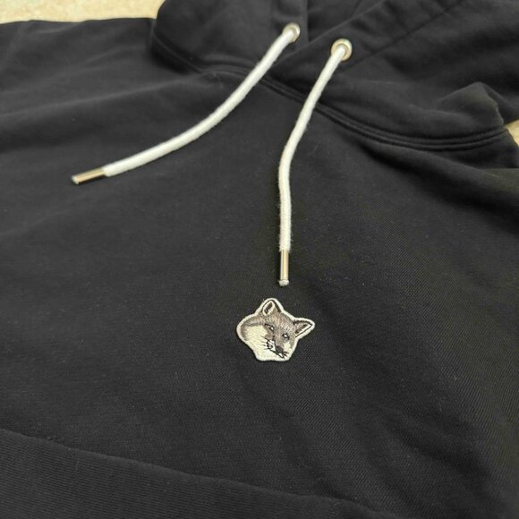Black Maison Kitsune Fox Head Hoodie XS - Picture 4 of 4